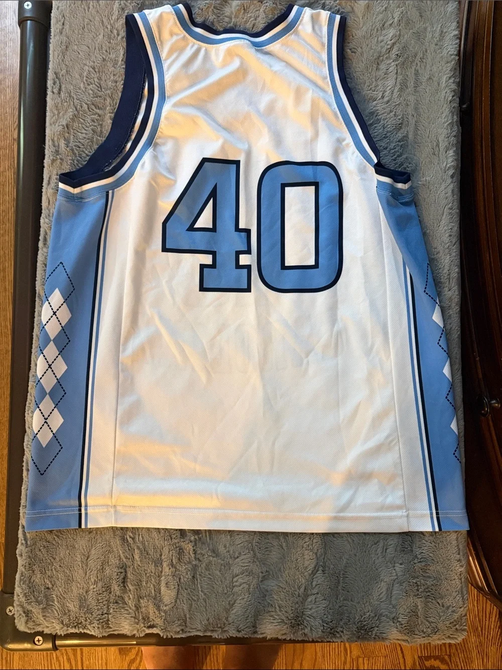 North Carolina tarheels #40 Jersey - White & Carolina Blue